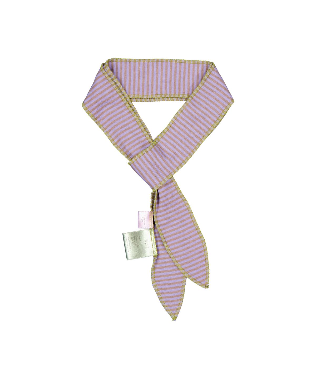 메종크렘(MAISON CREME) long petty scarf_Purple stripe