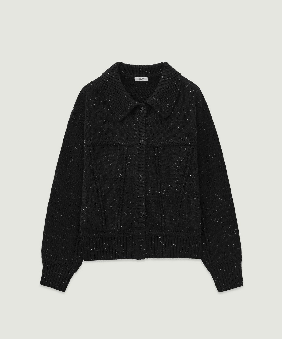 엘무드 우먼(LMOOD WOMEN) PRETTANEV Yarn Cardigan Jacket Black