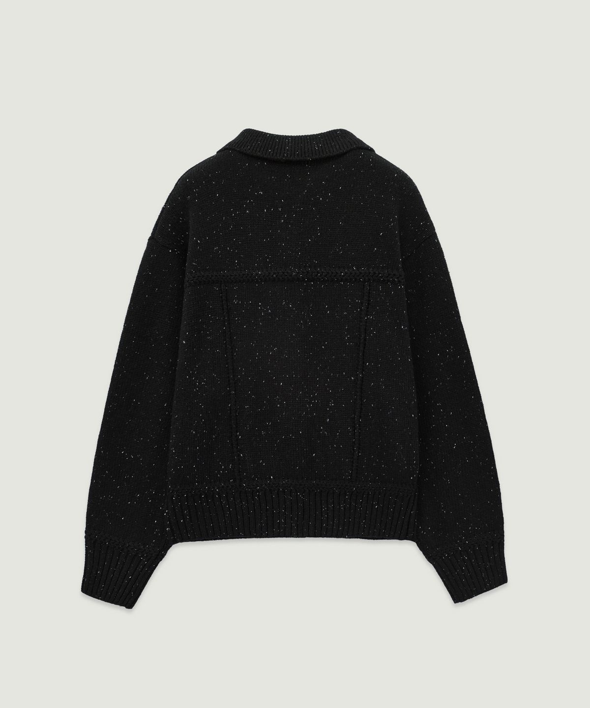 엘무드 우먼(LMOOD WOMEN) PRETTANEV Yarn Cardigan Jacket Black
