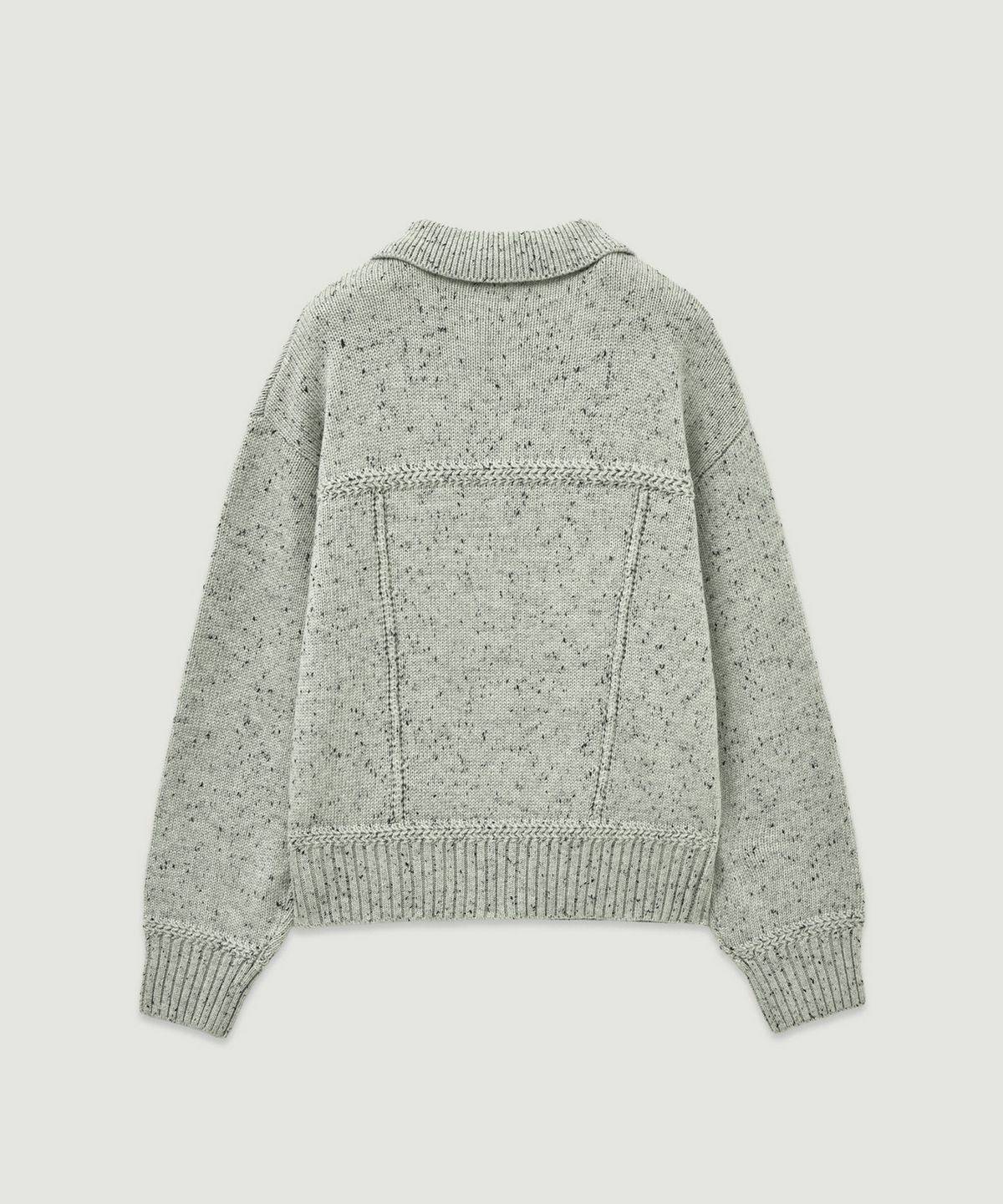 엘무드 우먼(LMOOD WOMEN) PRETTANEV Yarn Cardigan Jacket Cookies & Cream