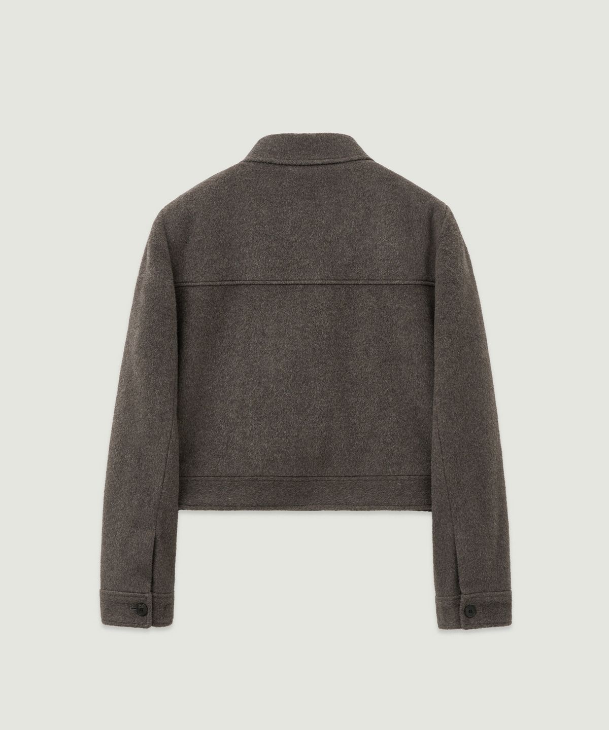 엘무드 우먼(LMOOD WOMEN) MILAN Wool Alpaca Trucker Jacket Rover Grey