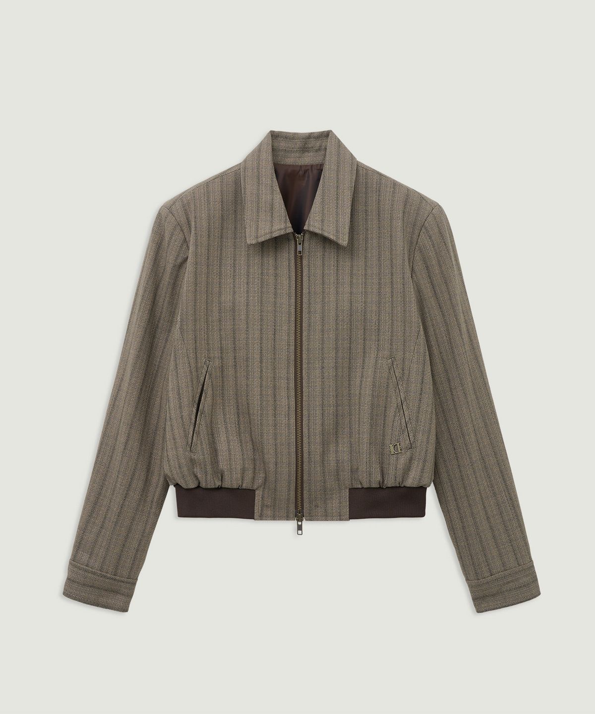 엘무드 우먼(LMOOD WOMEN) BAILEY Tweed Stripe Jacket Brown