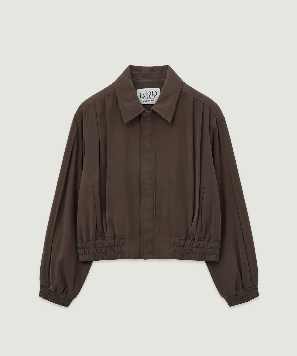 엘무드 우먼(LMOOD WOMEN) FRANCIS Cupro Blouson Jacket Brown