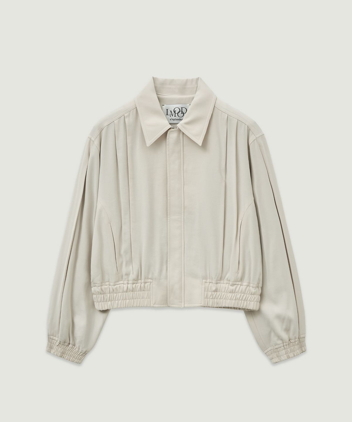 엘무드 우먼(LMOOD WOMEN) FRANCIS Cupro Blouson Jacket Cream