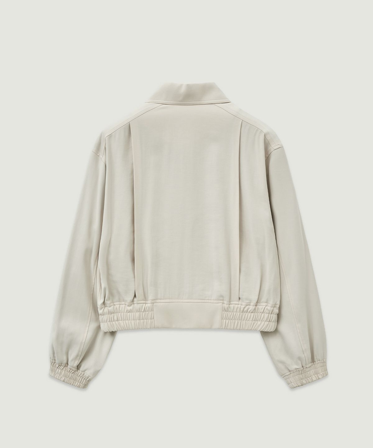 엘무드 우먼(LMOOD WOMEN) FRANCIS Cupro Blouson Jacket Cream