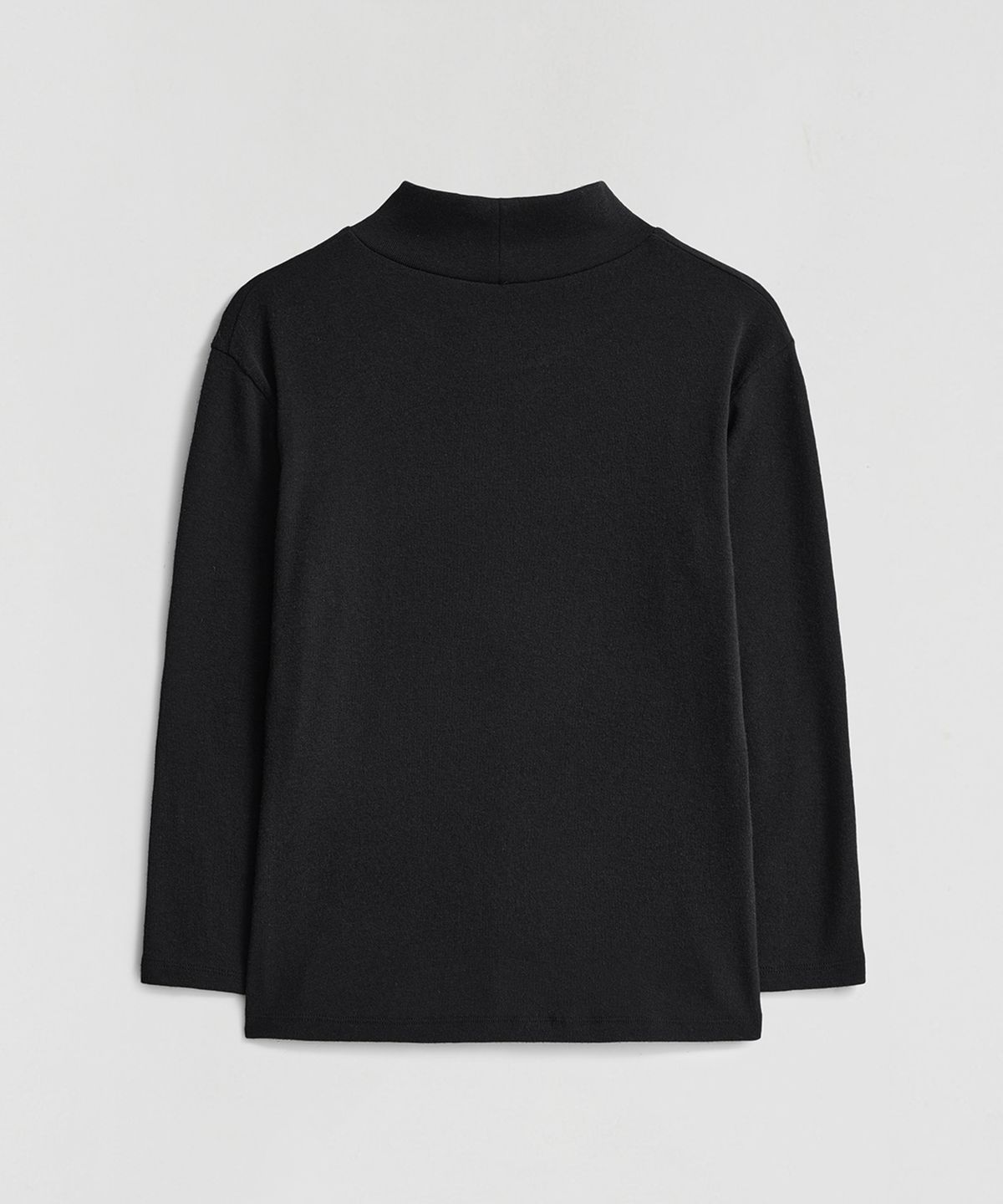 엘무드 우먼(LMOOD WOMEN) CAROLYN Mock Neck 3/4 T-Shirt Black