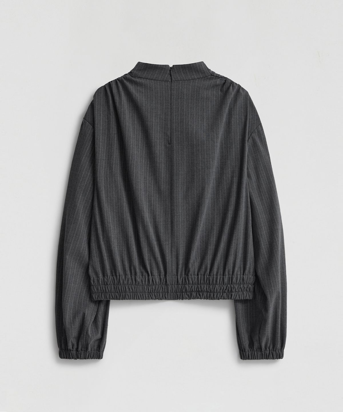 엘무드 우먼(LMOOD WOMEN) DRAPE Pin Blouse Grey