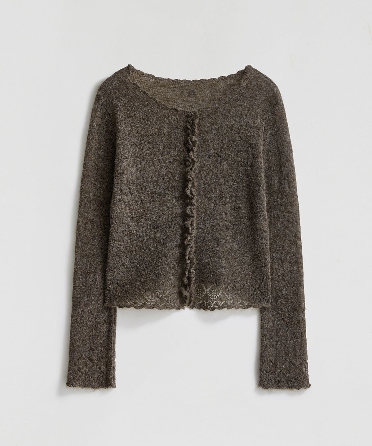 엘무드 우먼(LMOOD WOMEN) SERENE Wool Mohair Cardigan Cocoa