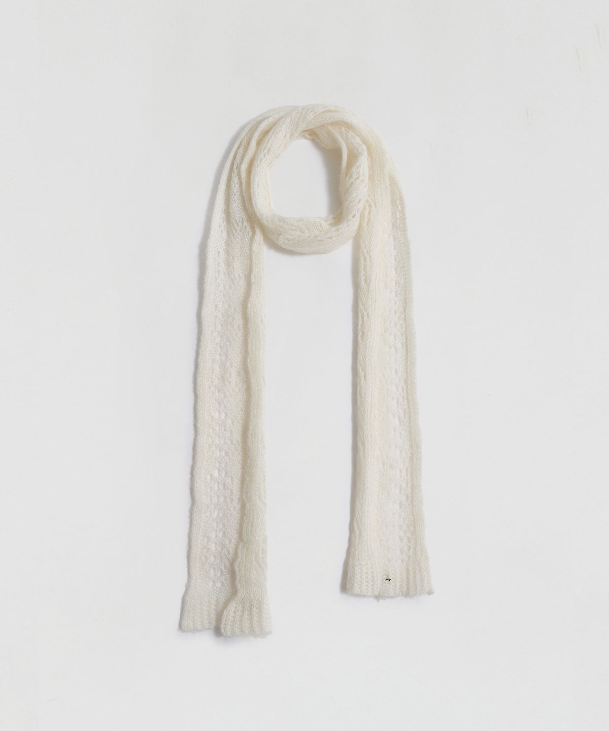 엘무드 우먼(LMOOD WOMEN) SERENE Wool Mohair Muffler Cream