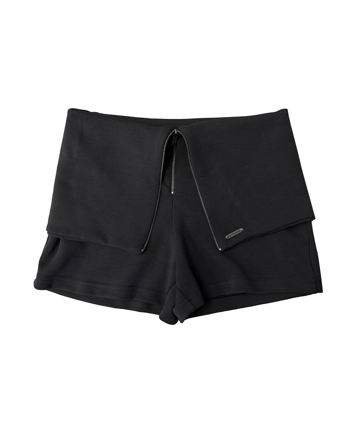 어반유니크 라벨(URBANUNIQUE LABEL) 지퍼 폴딩 레이어드 숏 팬츠 (차콜)