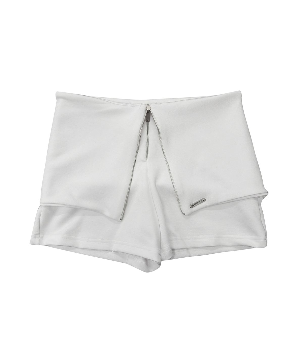 어반유니크 라벨(URBANUNIQUE LABEL) 지퍼 폴딩 레이어드 숏 팬츠 (화이트)