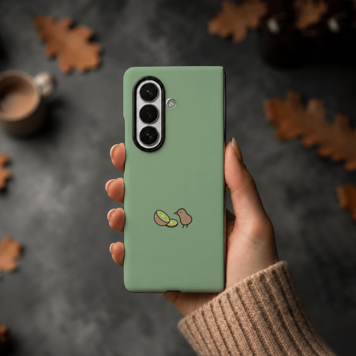 아칸(AKAN) 세상에서 키위 Z폴드8울트라 듀얼 블랙케이스