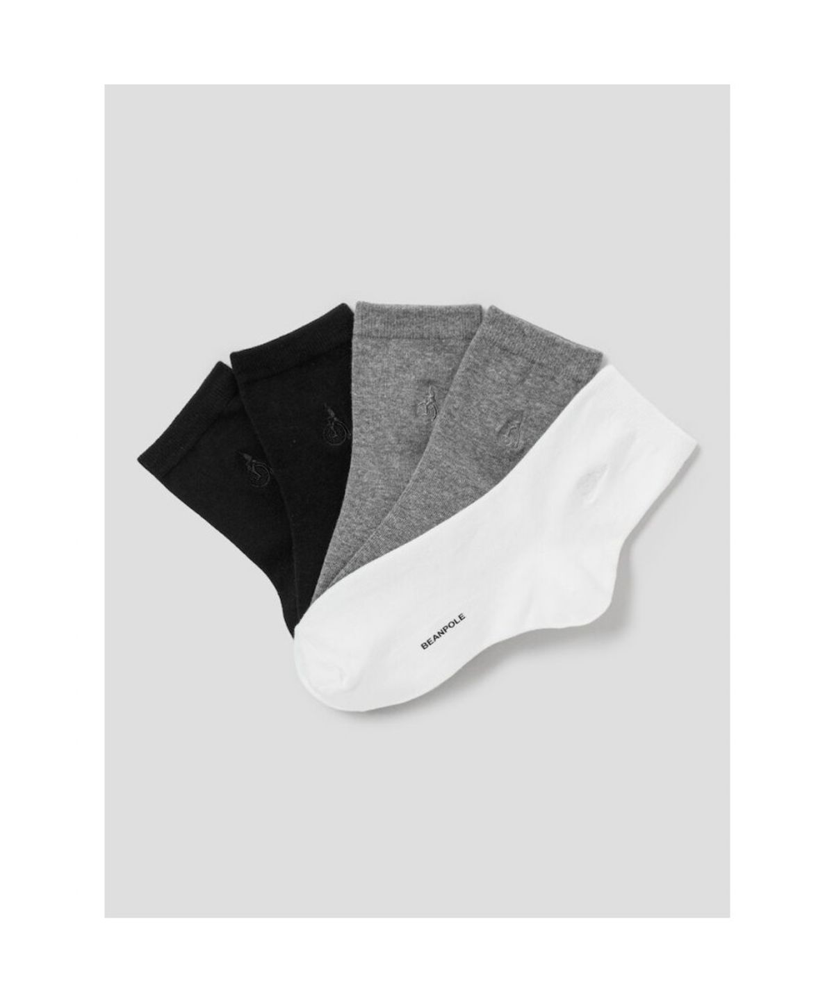 빈폴 액세서리(BEANPOLE ACCESSORY) 솔리드 중목 양말 5족 SET - 블랙