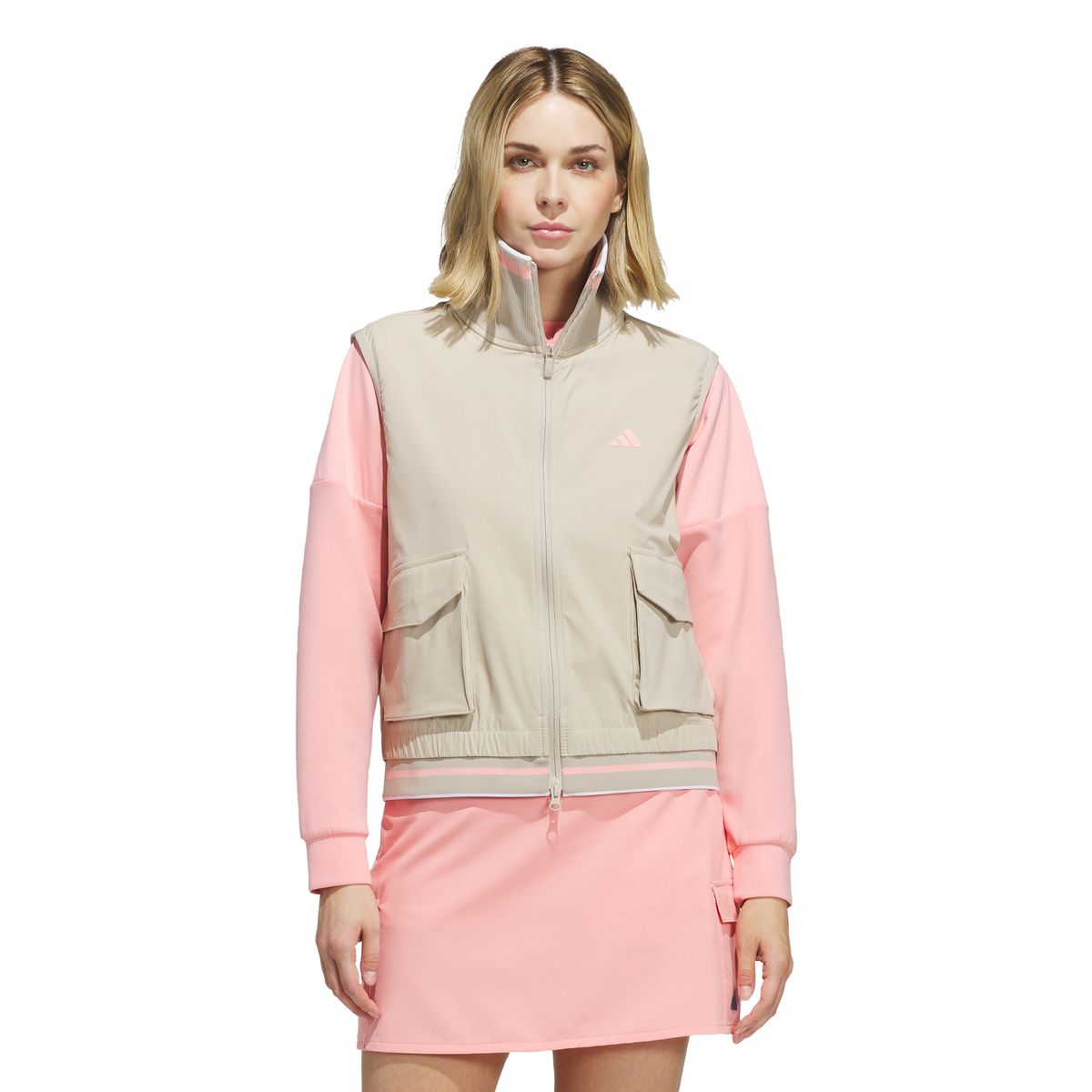아디다스 골프(ADIDAS GOLF) 발수 카고 포켓 전장 지퍼 베스트 KG2203