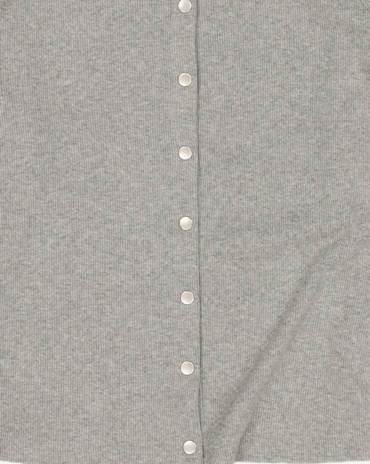 샌드릭(SANDRIC) Snap Ribbed Cardigan_Melange Grey ONE