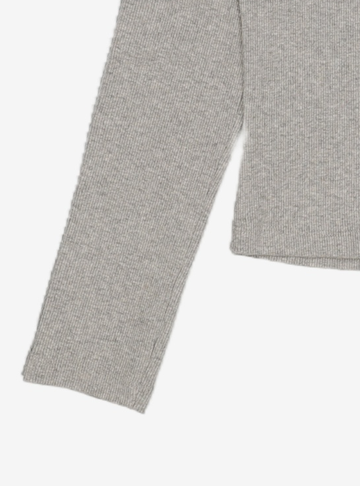 샌드릭(SANDRIC) Snap Ribbed Cardigan_Melange Grey ONE