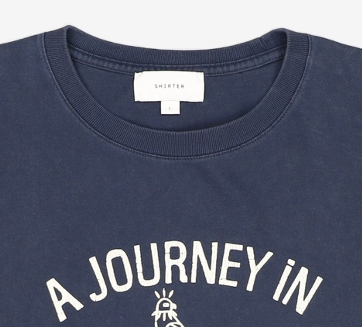셔터(SHIRTER) WASHED JOURNEY T-SHIRT (NAVY) L