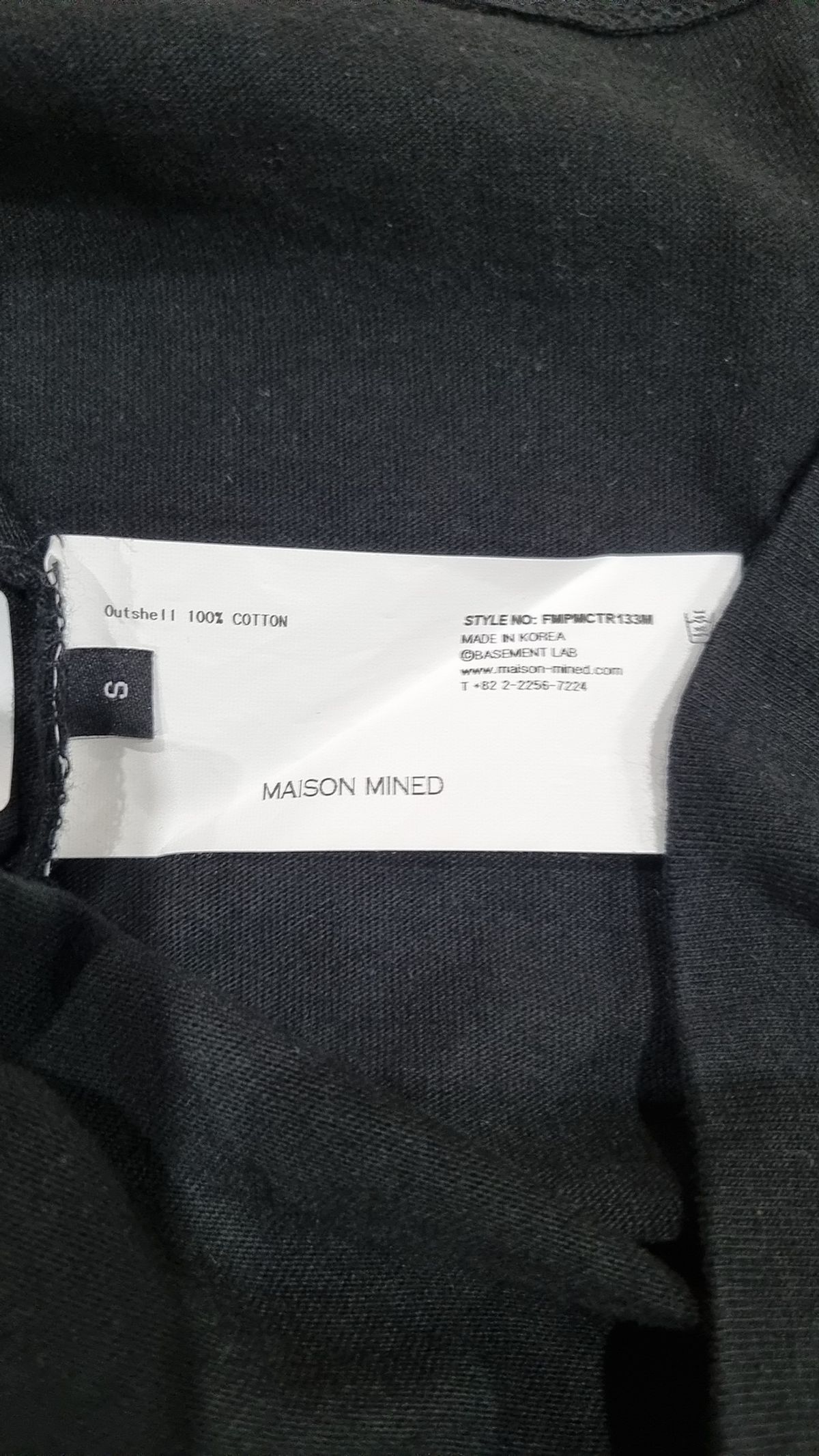 메종미네드(MAISON MINED) VINE FLO HALF SLEEVE BLACK S