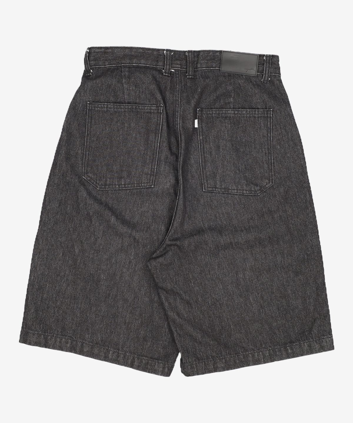 유스(YOUTH) Wide Half Denim - Washed Black S