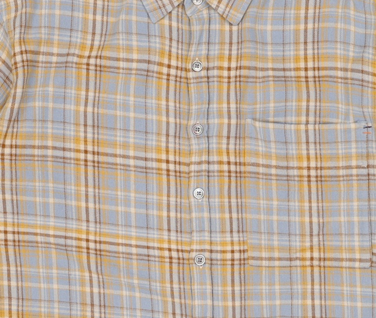 미드선(MIDSUN) Beach Check Shirt-Yellow L