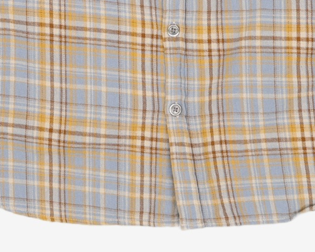 미드선(MIDSUN) Beach Check Shirt-Yellow L