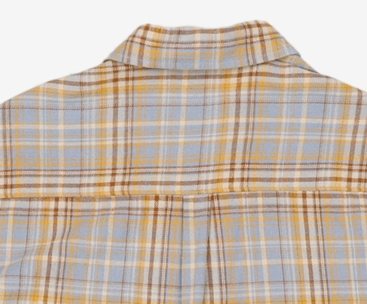 미드선(MIDSUN) Beach Check Shirt-Yellow L