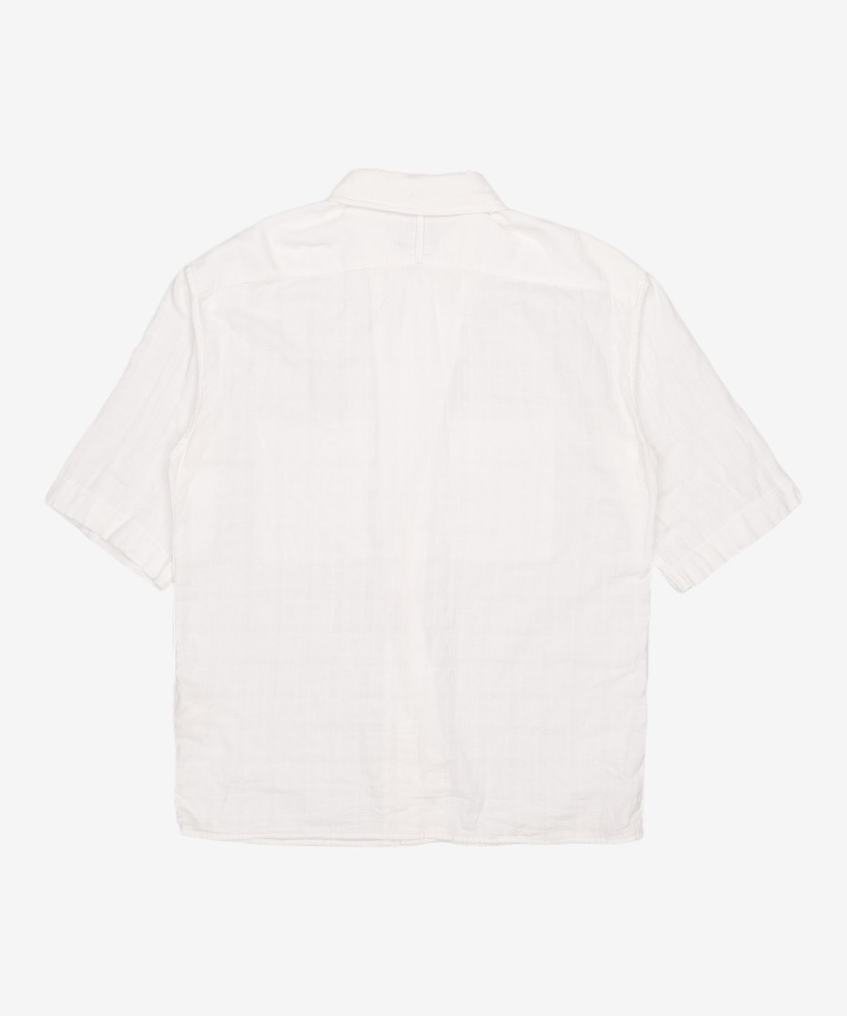 유스(YOUTH) Convertible Collar Half Shirt - White Check XL
