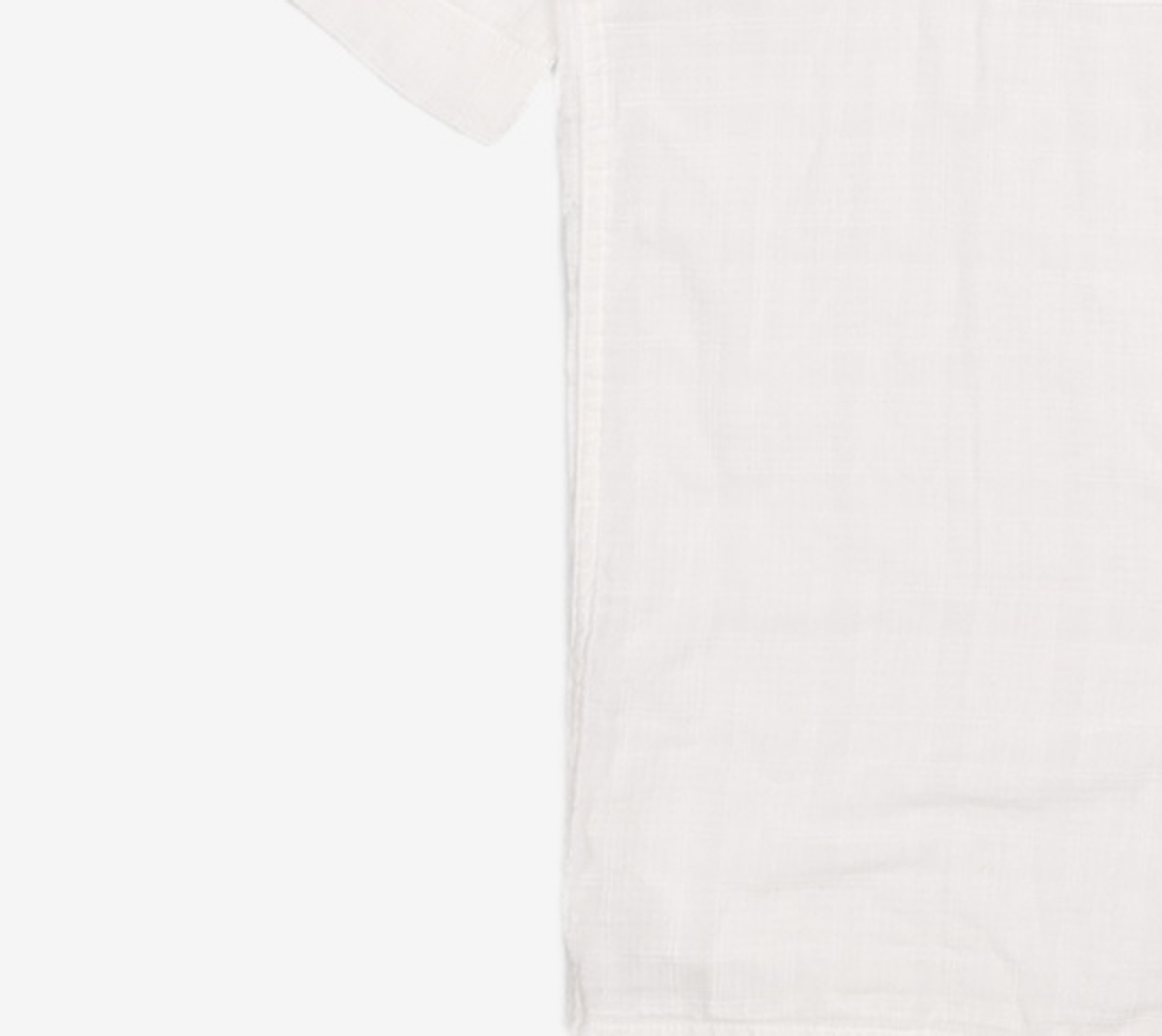 유스(YOUTH) Convertible Collar Half Shirt - White Check XL