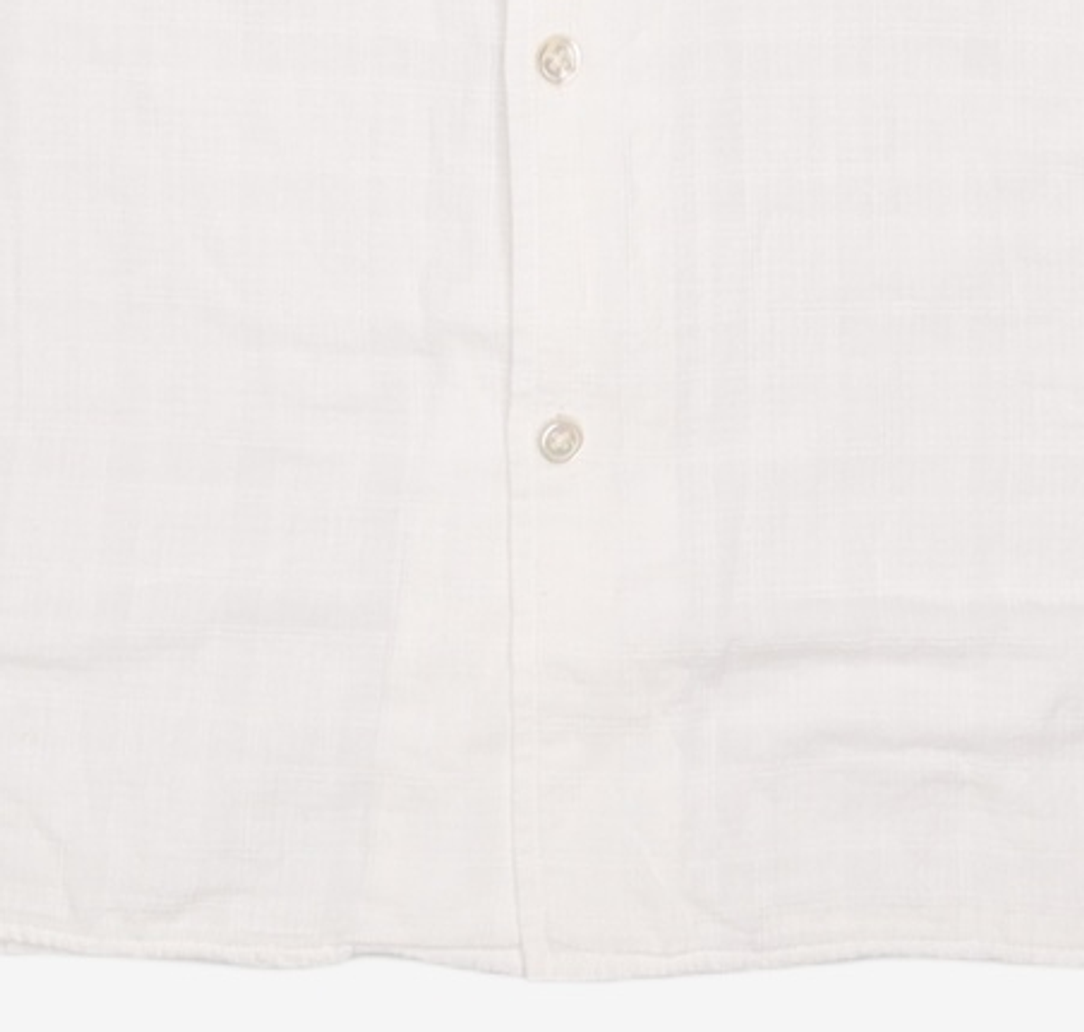 유스(YOUTH) Convertible Collar Half Shirt - White Check XL