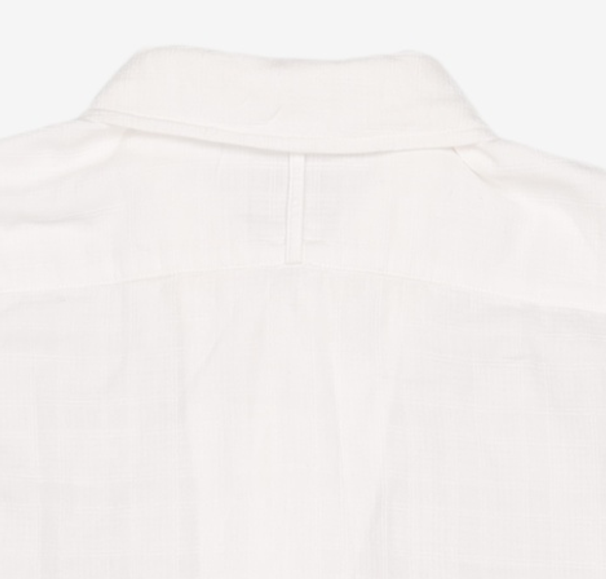 유스(YOUTH) Convertible Collar Half Shirt - White Check XL