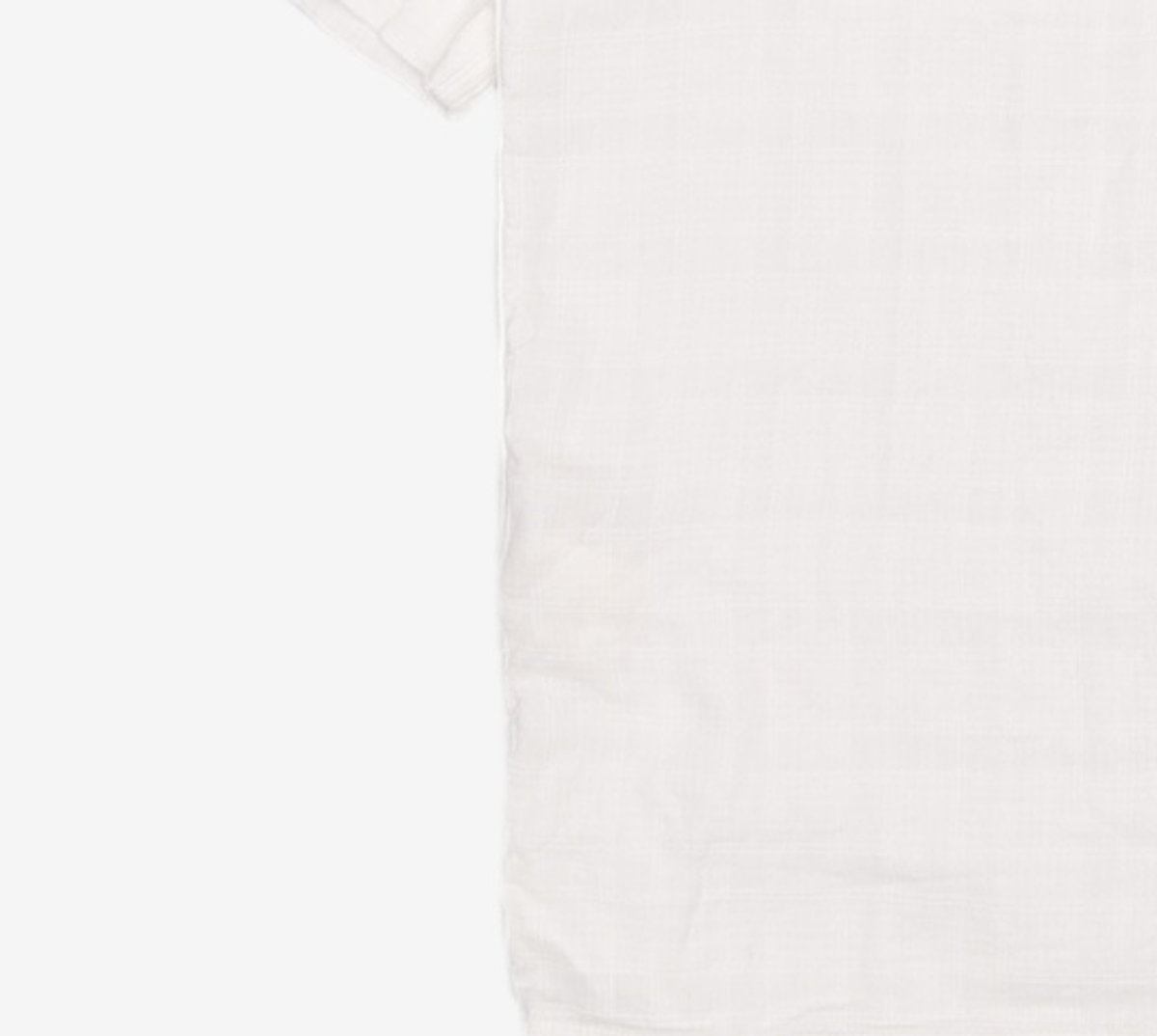 유스(YOUTH) Convertible Collar Half Shirt - White Check XL
