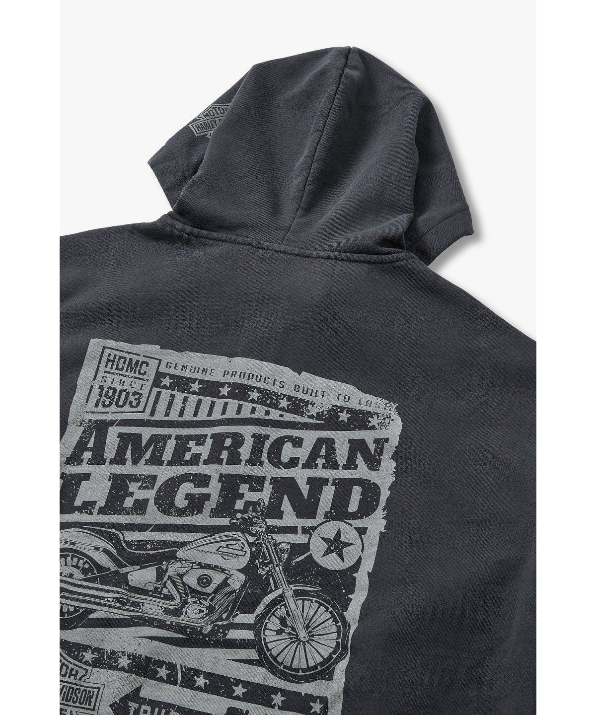 할리데이비슨 컬렉션스®(HARLEY-DAVIDSON COLLECTIONS®) 레전더리 모터사이클 하프집업 후디 다크 그레이 HH16309010
