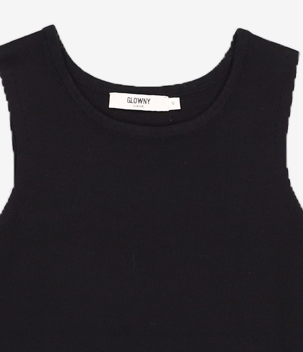 글로니(GLOWNY) G REST KNIT SLEEVELESS (BLACK) S