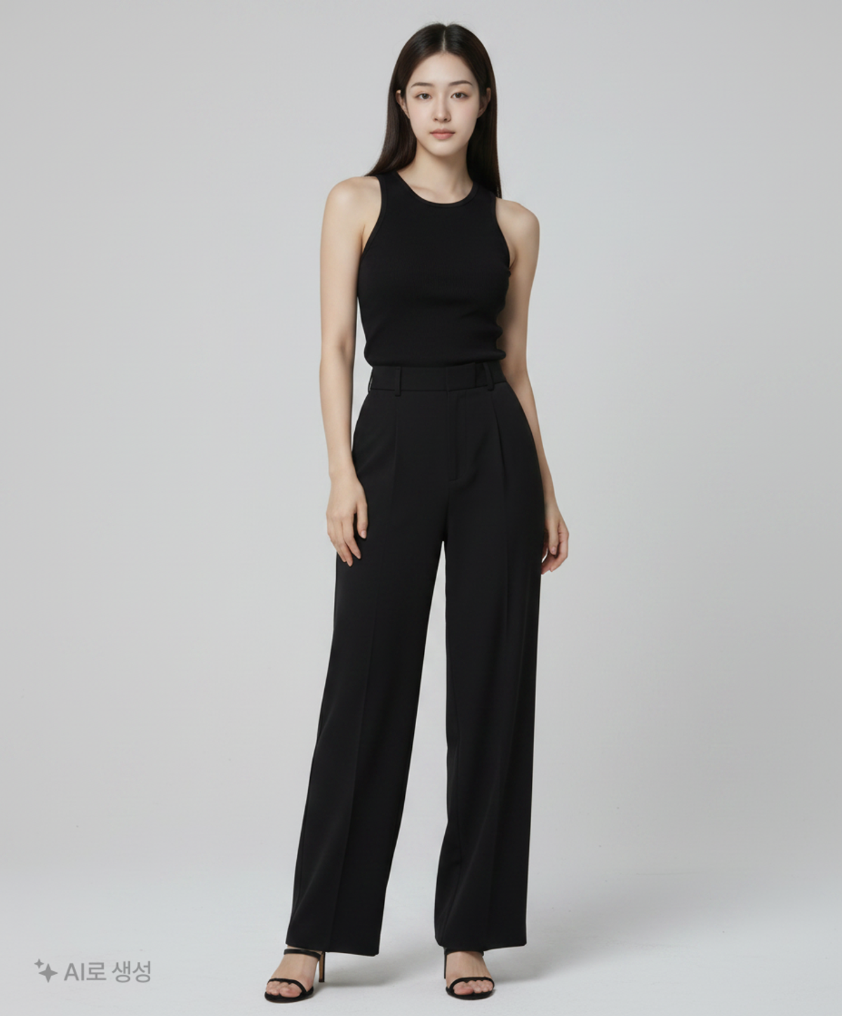 글로니(GLOWNY) G REST KNIT SLEEVELESS (BLACK) S