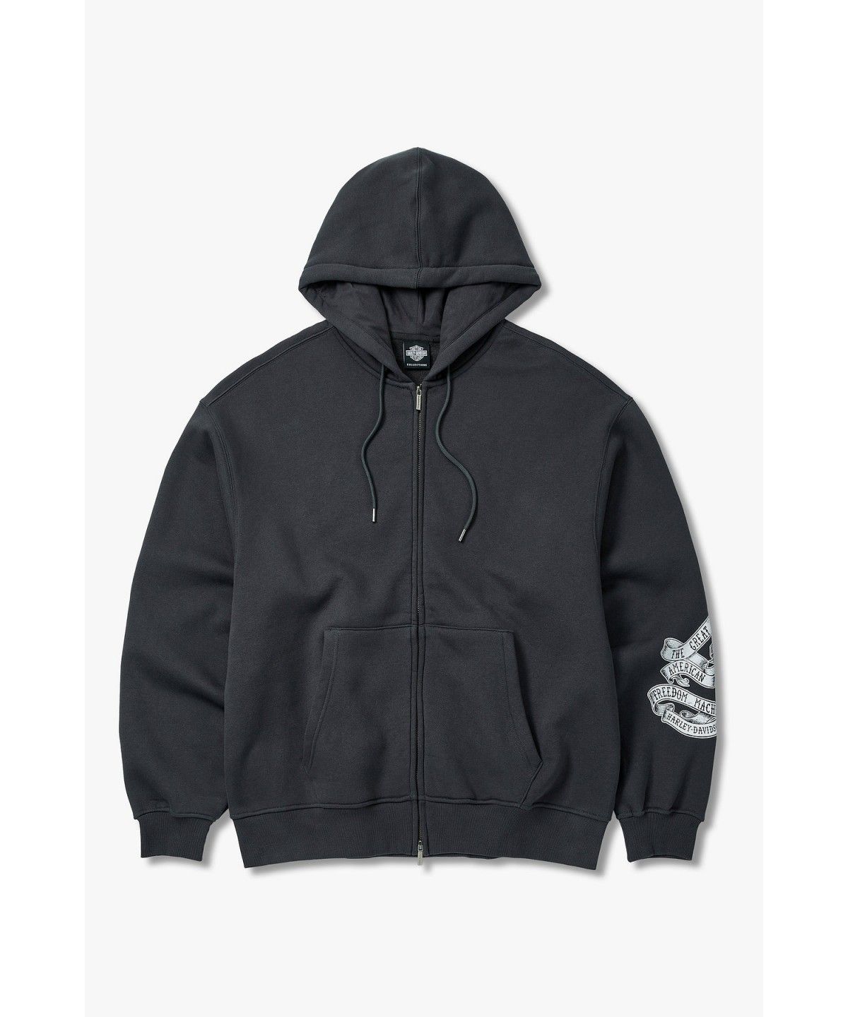 할리데이비슨 컬렉션스®(HARLEY-DAVIDSON COLLECTIONS®) 아메리칸 이글 기모 후드 집업 다크 그레이 HH16309005