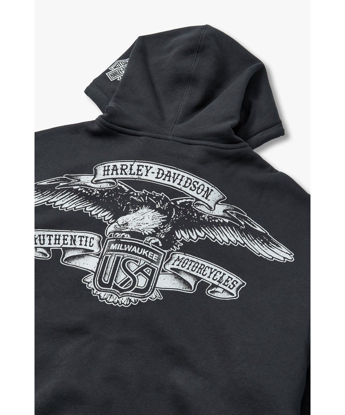 할리데이비슨 컬렉션스®(HARLEY-DAVIDSON COLLECTIONS®) 아메리칸 이글 기모 후드 집업 다크 그레이 HH16309005