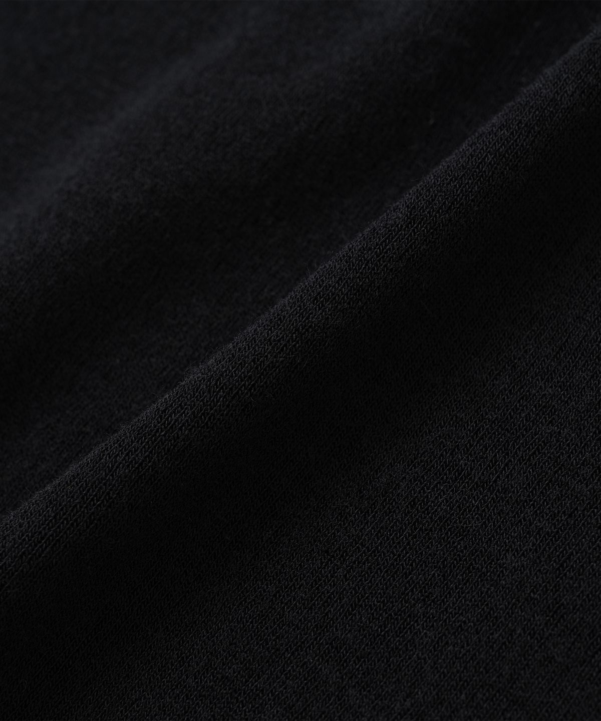 니티드(KNITTED) (W) 핑거홀 이지 롱슬리브 후드 티셔츠 BLACK