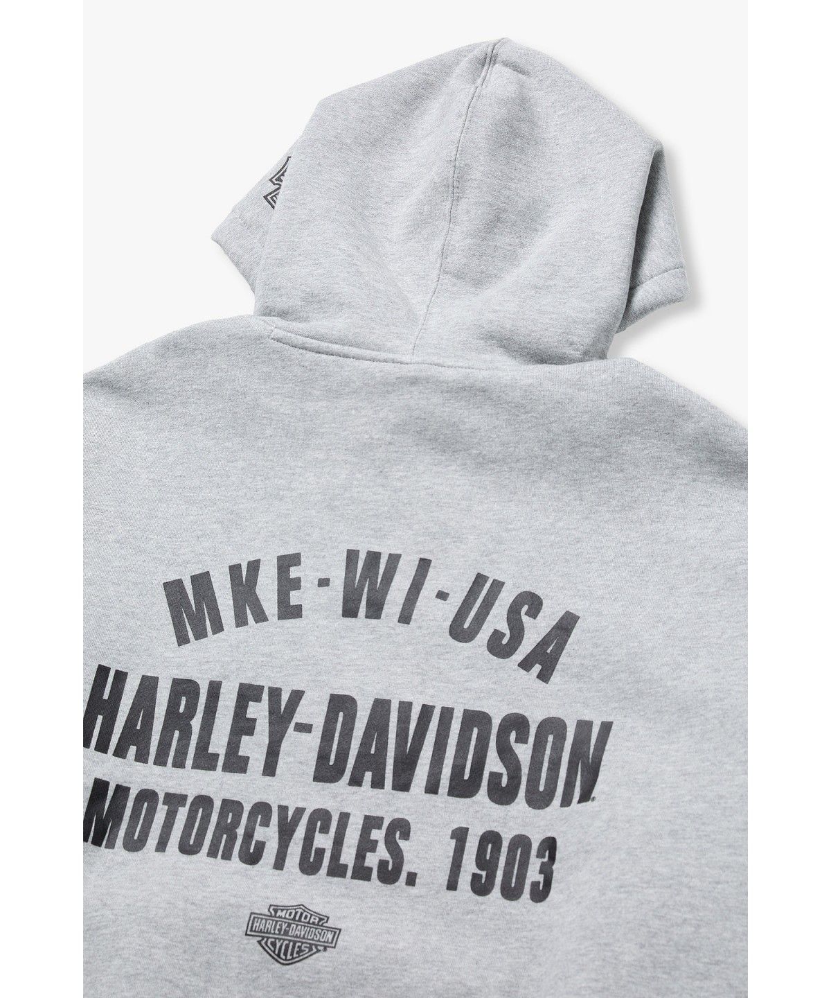 할리데이비슨 컬렉션스®(HARLEY-DAVIDSON COLLECTIONS®) 에센셜 로고 기모 후디 멜란지 그레이 HH16309003