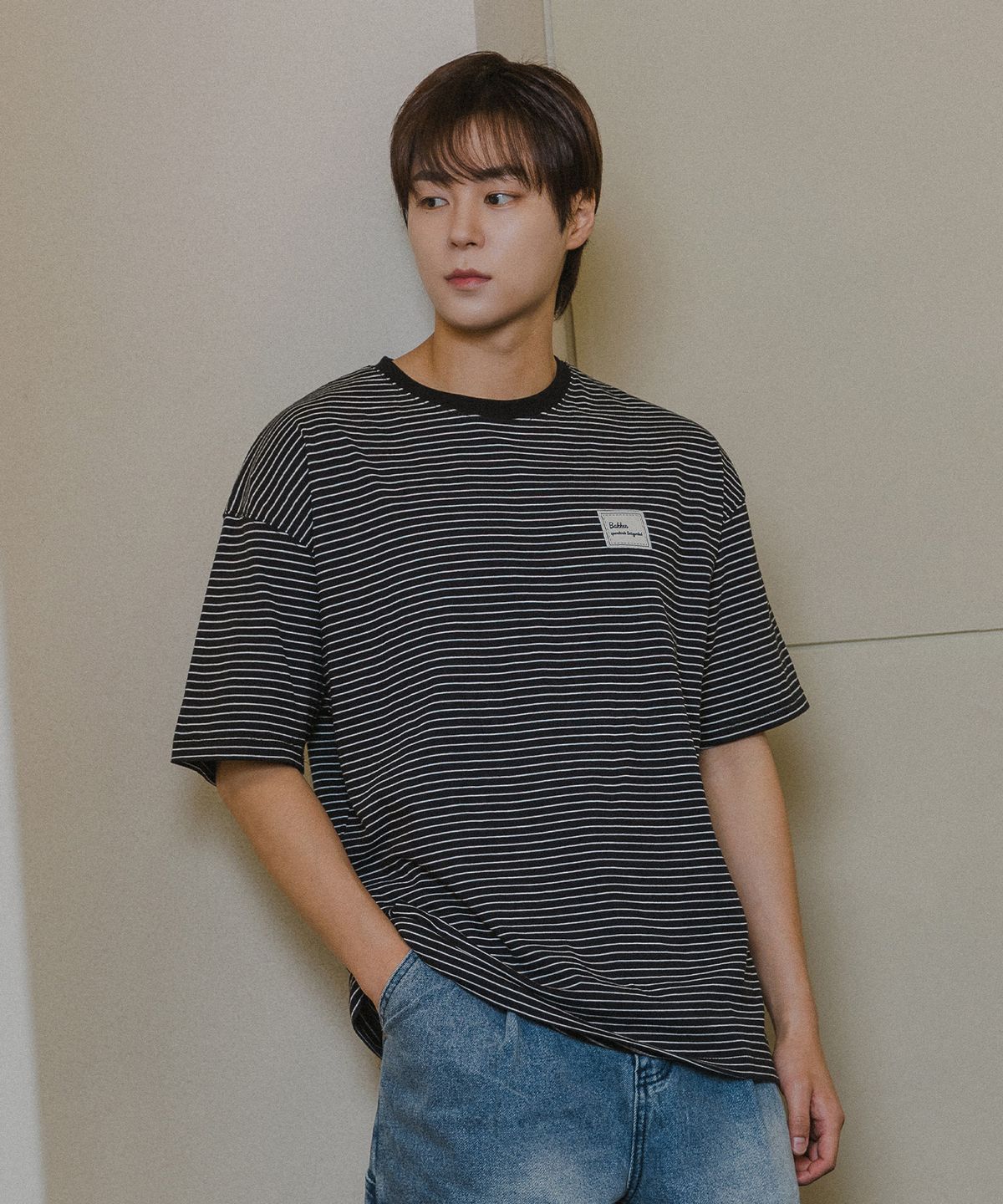 바켄(BAKKEN) [MEN] 스트라이프 반팔티셔츠 BK3958 (2 COLOR)