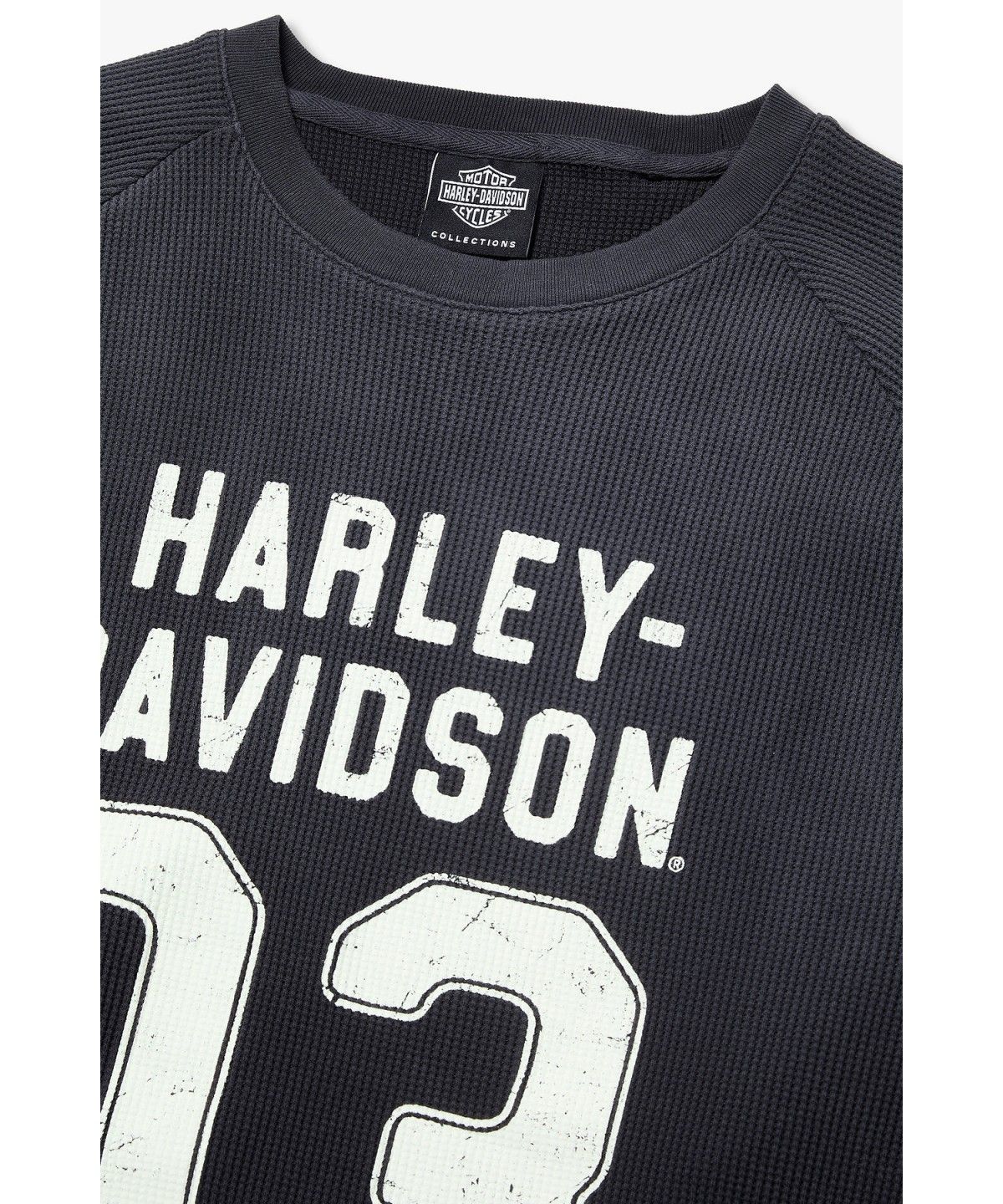 할리데이비슨 컬렉션스®(HARLEY-DAVIDSON COLLECTIONS®) 03 스프레이 와플 롱슬리브 티셔츠 다크 그레이 HH16311004