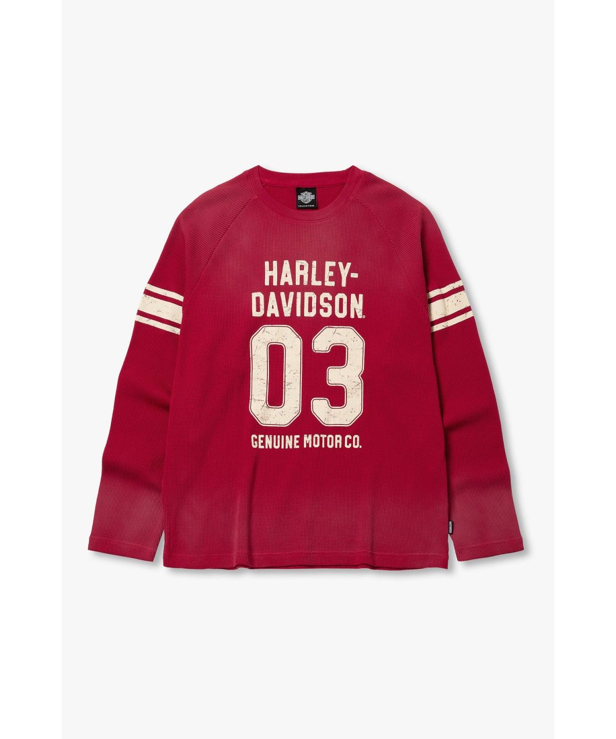 할리데이비슨 컬렉션스®(HARLEY-DAVIDSON COLLECTIONS®) 03 스프레이 와플 롱슬리브 티셔츠 레드 HH16311004