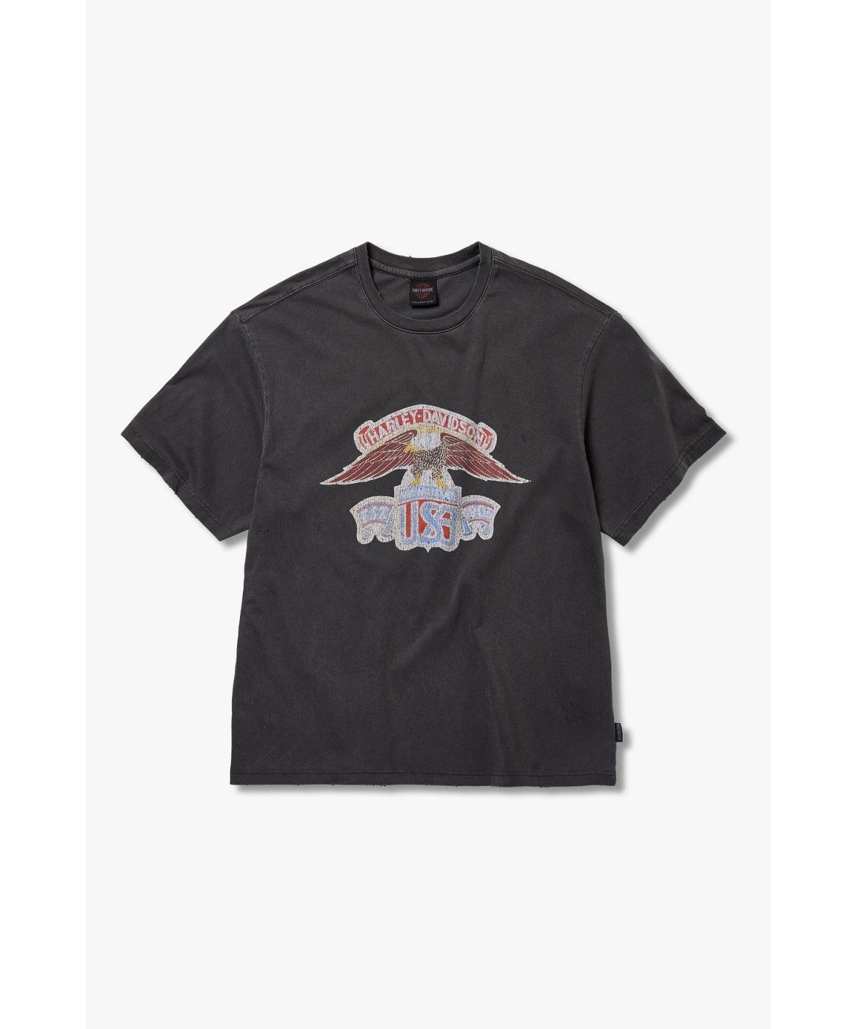 할리데이비슨 컬렉션스®(HARLEY-DAVIDSON COLLECTIONS®) [American Vintage] 이글 피그먼트 반팔 티셔츠 챠콜 HH16311059