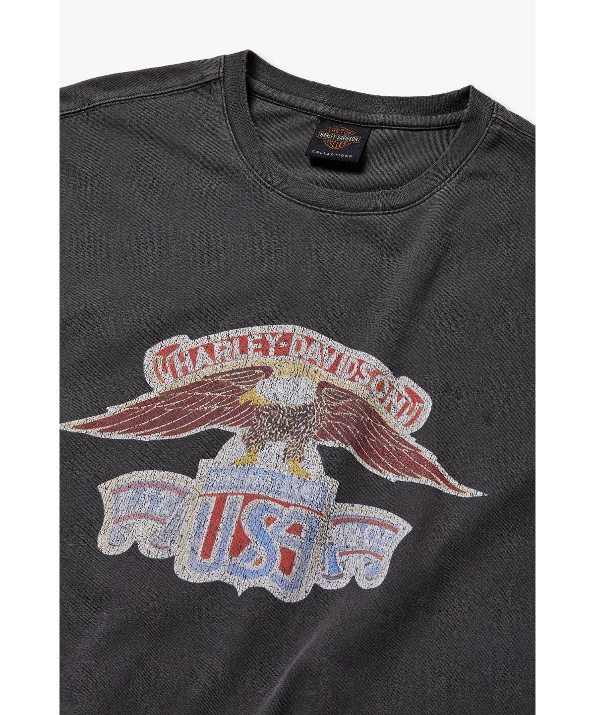 할리데이비슨 컬렉션스®(HARLEY-DAVIDSON COLLECTIONS®) [American Vintage] 이글 피그먼트 반팔 티셔츠 챠콜 HH16311059