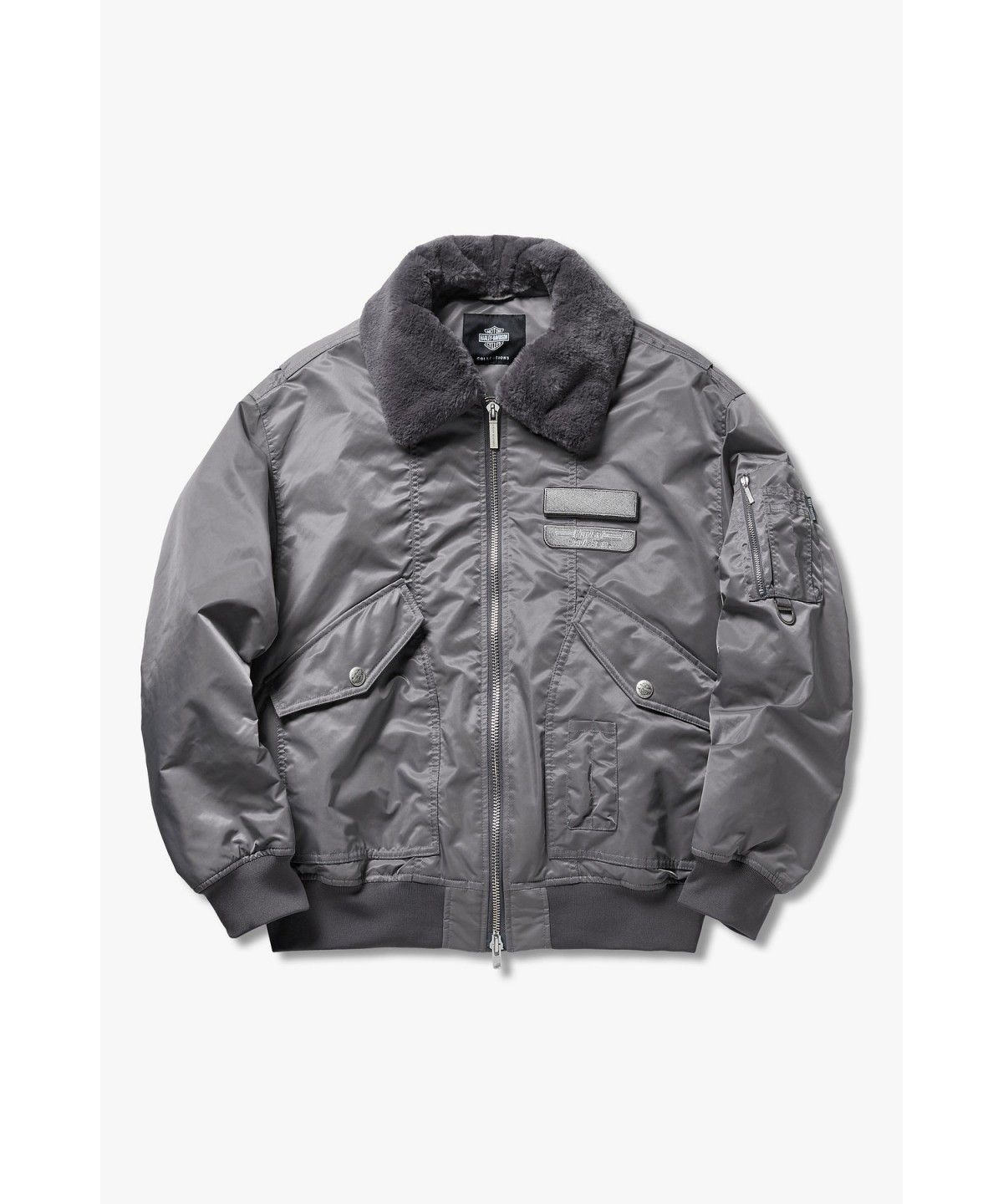 할리데이비슨 컬렉션스®(HARLEY-DAVIDSON COLLECTIONS®) [ICONIC] 나일론 B-15 플라이트자켓 그레이 HH16303001