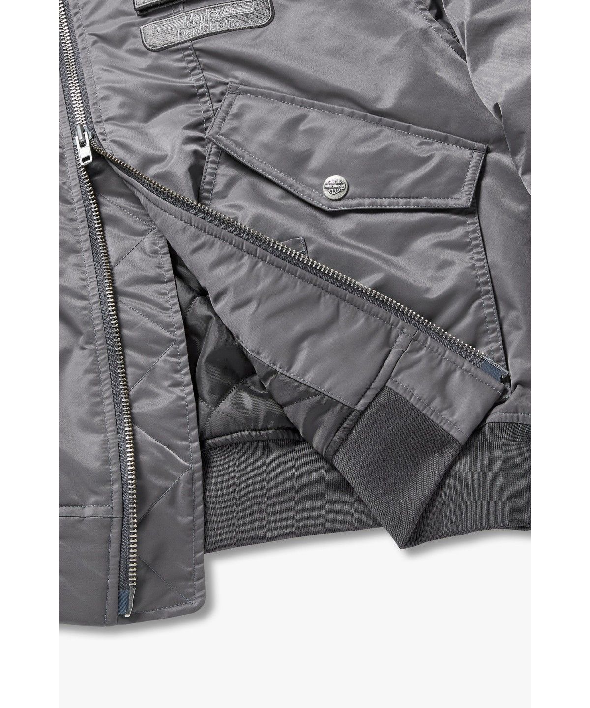 할리데이비슨 컬렉션스®(HARLEY-DAVIDSON COLLECTIONS®) [ICONIC] 나일론 B-15 플라이트자켓 그레이 HH16303001