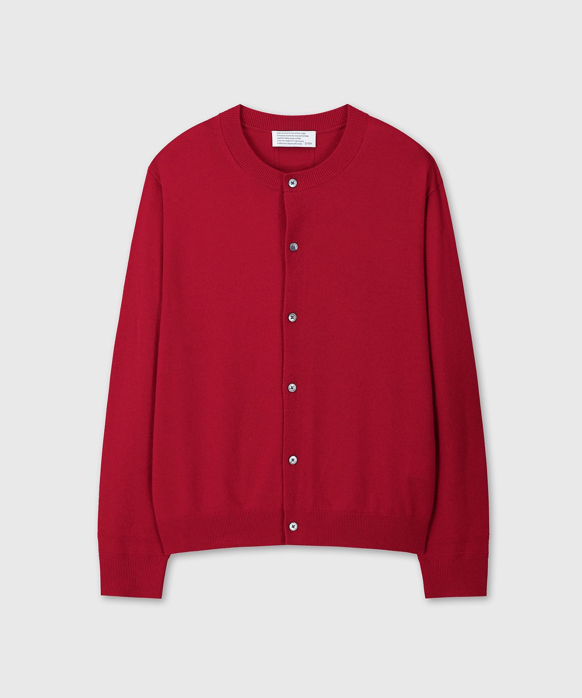 다이브인(DIVEIN) ROUND NECK KNIT CARDIGAN (RED)