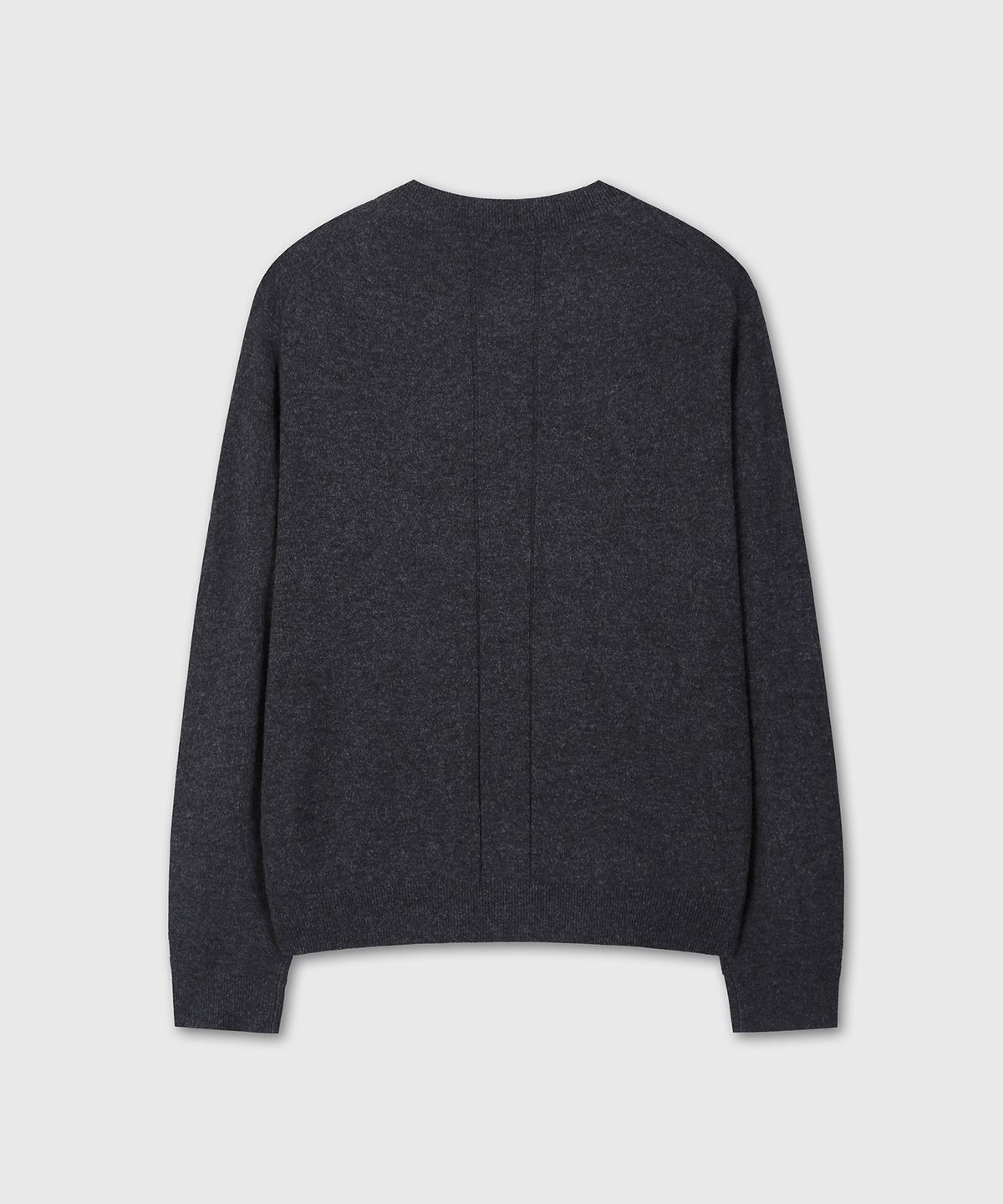 다이브인(DIVEIN) ROUND NECK KNIT CARDIGAN (CHARCOAL)