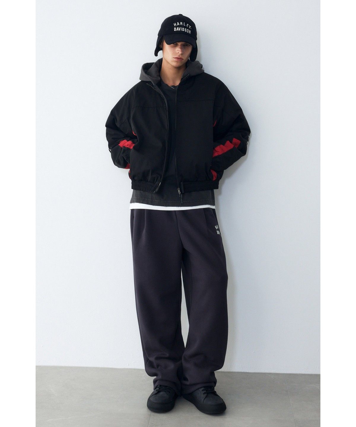 할리데이비슨 컬렉션스®(HARLEY-DAVIDSON COLLECTIONS®) 에센셜 로고 스웻팬츠 다크 그레이 HH16320003