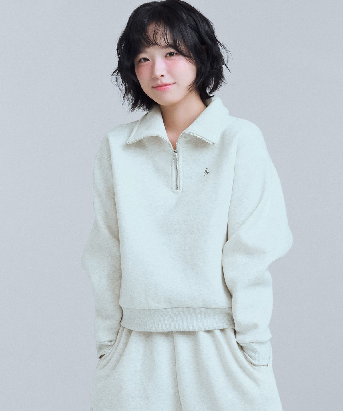 비와이씨(BYC) 여성 반집업 맨투맨