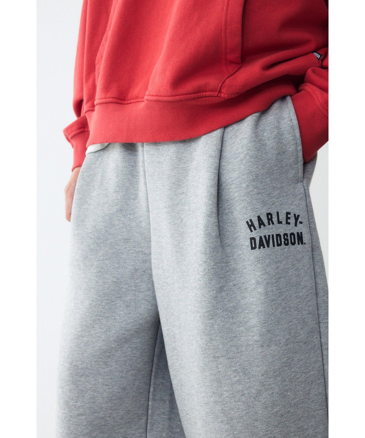 할리데이비슨 컬렉션스®(HARLEY-DAVIDSON COLLECTIONS®) 에센셜 로고 스웻팬츠 멜란지 그레이 HH16320003